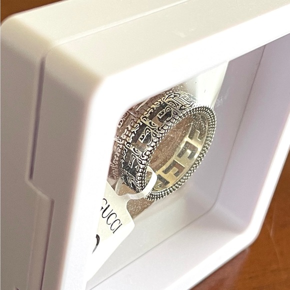 Gucci NWT G Cube Ring Sterling Silver Sz 6 3/4 - Picture 4 of 16